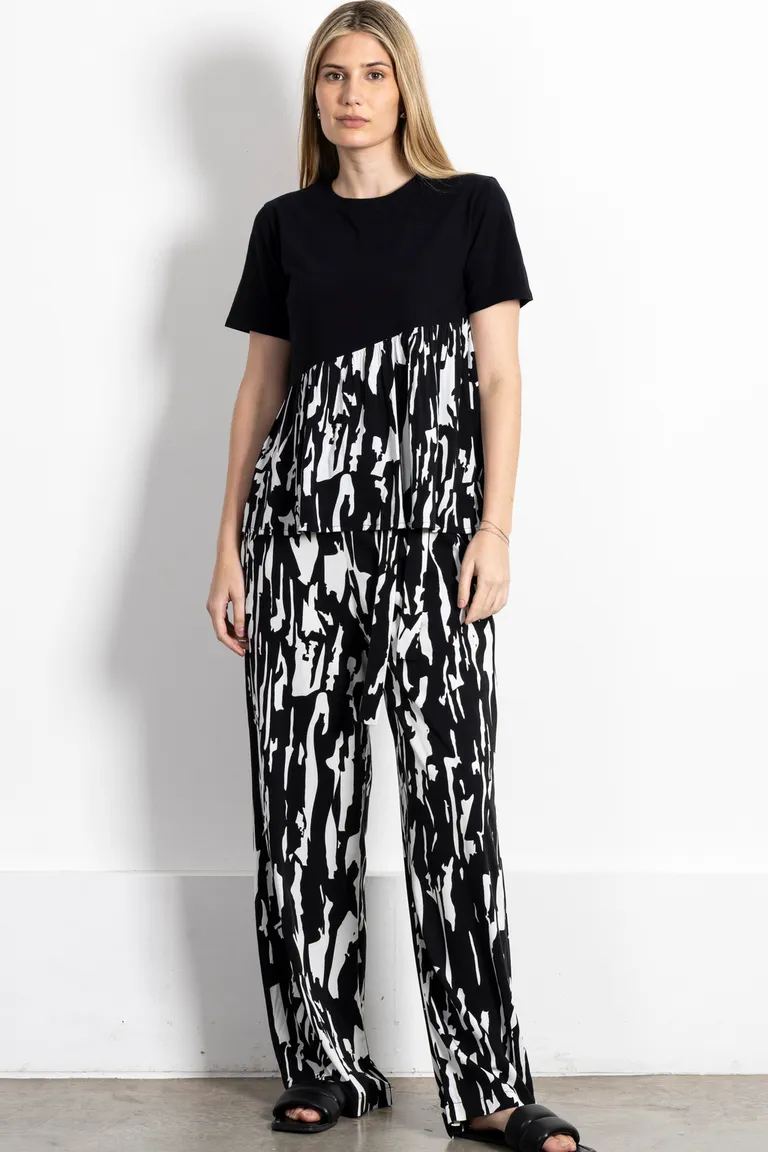 Pantalón estampado de silueta holgada con lazo ajustable en la cintura de Kill en Pantalones para argentina