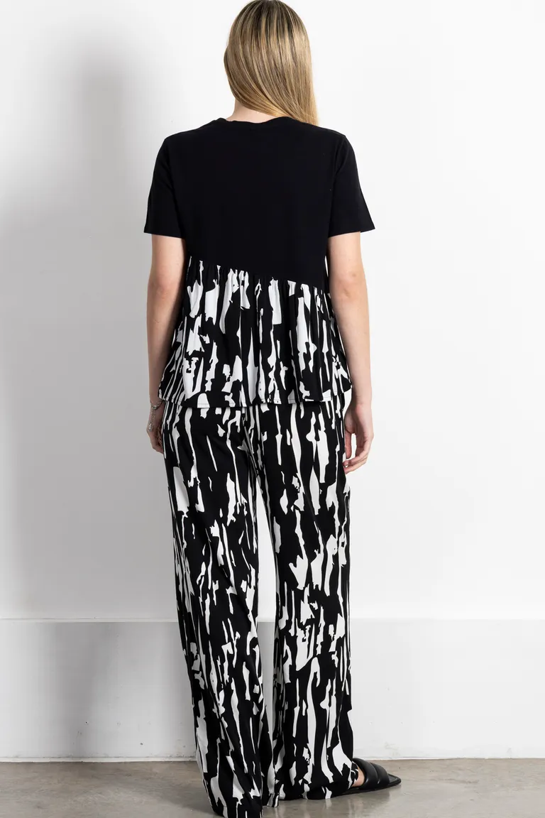 Pantalón estampado de silueta holgada con lazo ajustable en la cintura de Kill en Pantalones para argentina