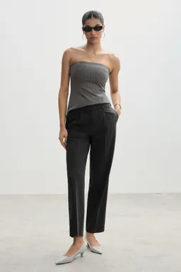 Pantalón recto con pinzas de Mango en Pantalones para argentina