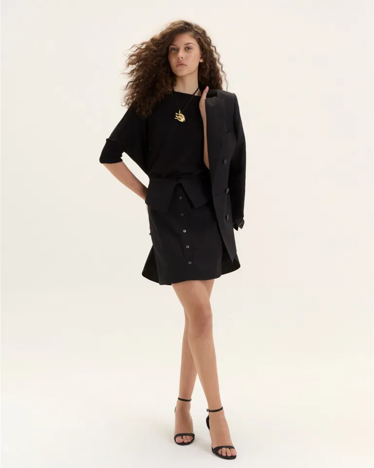 Sweater rosa de silueta amplia y mangas 3/4 para el día a día de Blue Sheep en Buzos y Sweaters para argentina