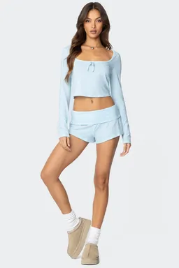 Short lucilla acanalado de Edikted en Shorts para argentina