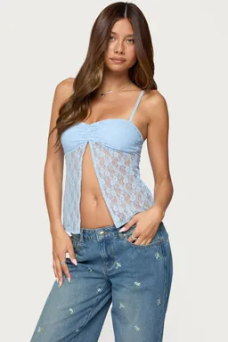Top priya encaje transparente de Edikted en Tops para argentina