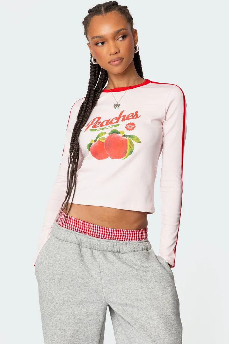 Remera manga larga peachy de Edikted en Remeras para argentina