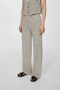 Pantalón crochet rayas de Mango en Pantalones para argentina