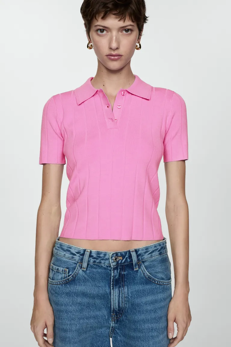 Remera cuello polo de Mango en Remeras para argentina