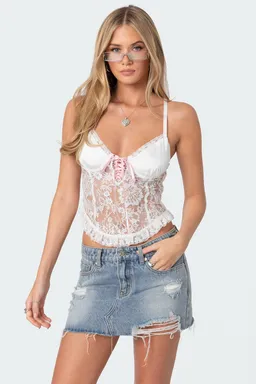 Musculosa encaje rhea de Edikted en Tops para argentina