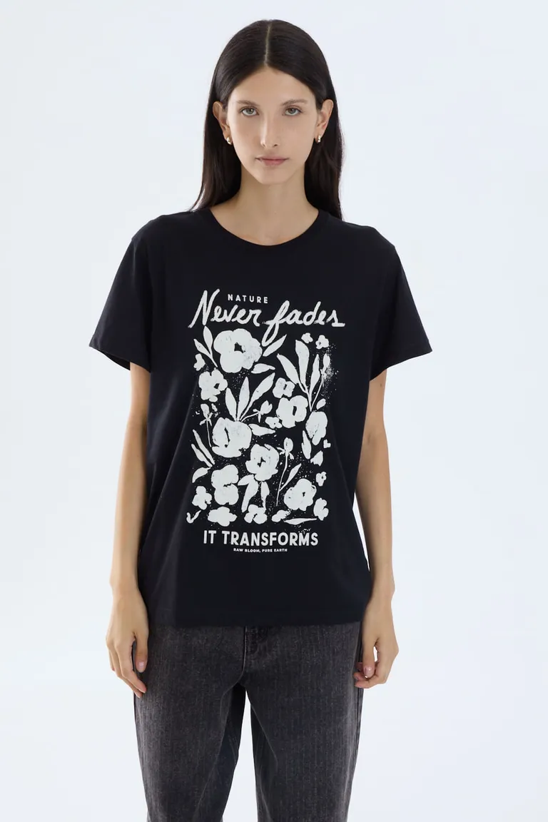 Remera de mangas cortas con escote redondo y estampa gráfica frontal de Portsaid en Remeras para argentina