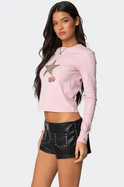 Remera leopardo estrella cereza de Edikted en Remeras para argentina