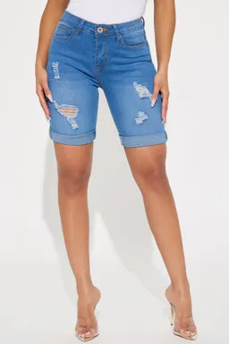 Shorts bermuda denim tiro alto de Fashion Nova en Shorts para argentina