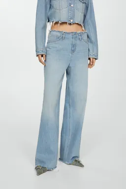 Jeans wideleg deshilachados de Mango en Pantalones para argentina