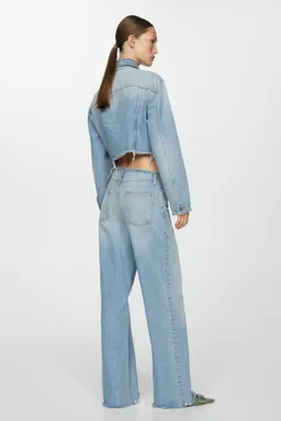 Jeans wideleg deshilachados de Mango en Pantalones para argentina