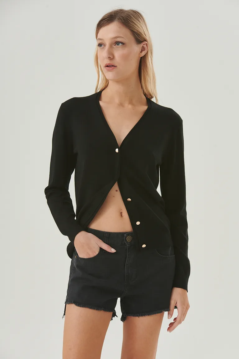 Cardigan negro de corte clásico y diseño elegante de Sweet en Chaquetas para argentina