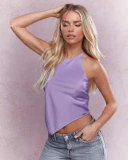 Top satén halter espalda descubierta de Missguided en Tops para argentina
