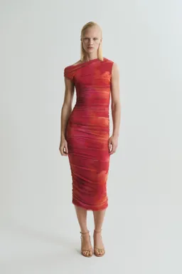 Vestido midi floral asimétrico de Mango en Vestidos para argentina