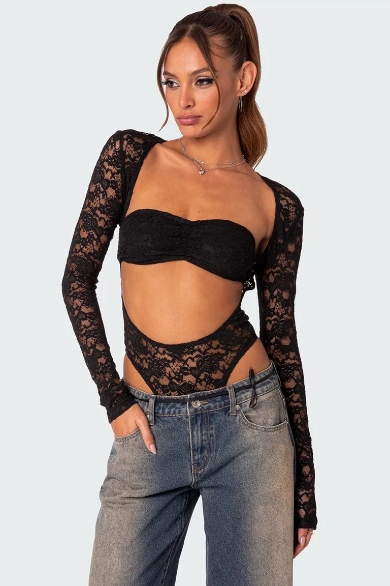 Body encaje transparente zoey de Edikted en Bodies para argentina