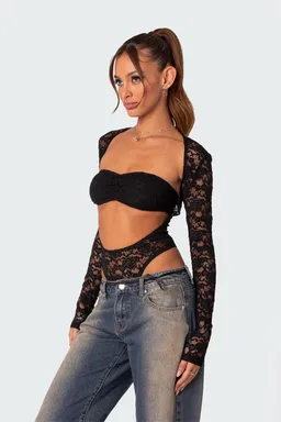 Body encaje transparente zoey de Edikted en Bodies para argentina