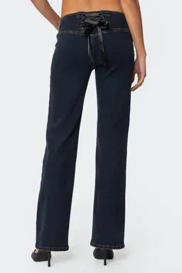Jeans tiro bajo lazos cinta de Edikted en Pantalones para argentina