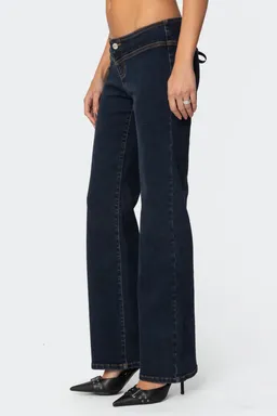 Jeans tiro bajo lazos cinta de Edikted en Pantalones para argentina