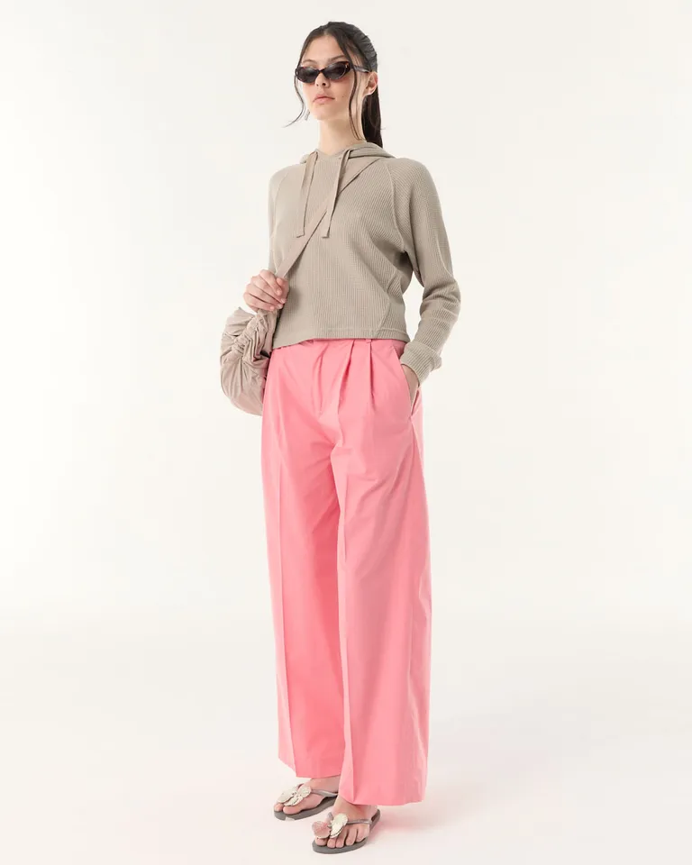 Pantalón de tiro alto con pinzas y corte amplio de Furzai en Pantalones para argentina