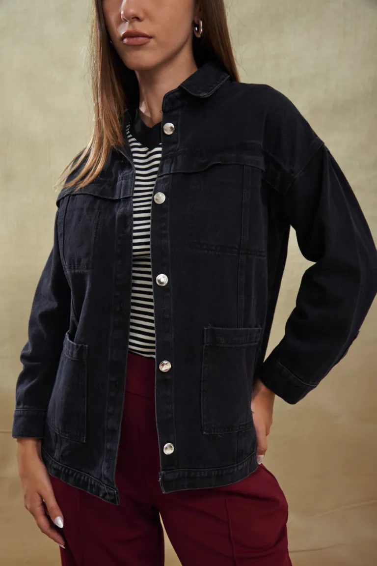 Campera negra de estilo clásico para mujer de Apricot en Chaquetas para argentina