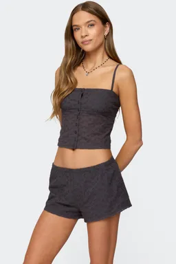 Top shaya botones bordado de Edikted en Tops para argentina