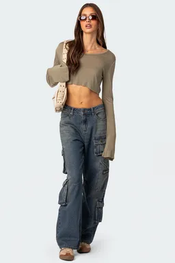 Crop top transparente crudo de Edikted en Tops para argentina