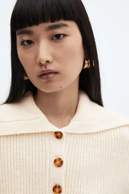 Jersey abotonado cuello de Mango en Buzos y Sweaters para argentina