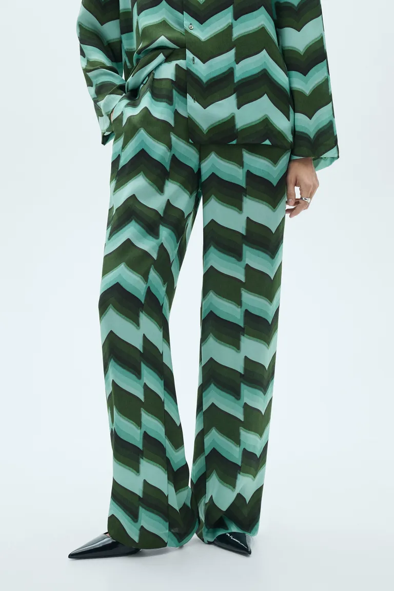 Pantalón recto estampado de Mango en Pantalones para argentina