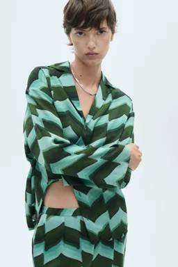 Pantalón recto estampado de Mango en Pantalones para argentina