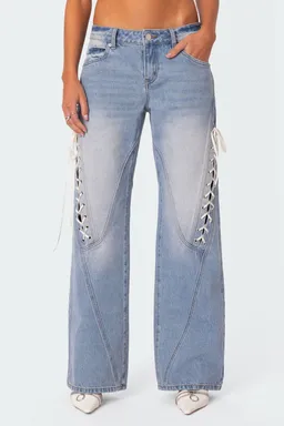Jean tiro bajo cordones de Edikted en Pantalones para argentina