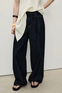 Pantalón denim wideleg deshilachado de Mango en Pantalones para argentina