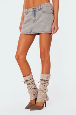 Mini falda denim vintage lavado de Edikted en Faldas para argentina