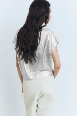 Jersey punto foil manga corta de Mango en Remeras para argentina