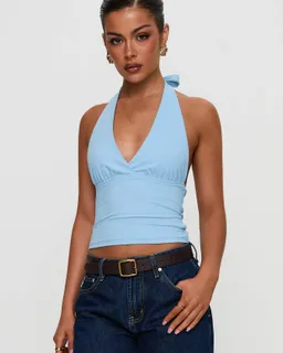 Top halter whimsy azul de Princess Polly en Tops para argentina