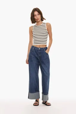 Jeans anchos con dobladillo de Lefties en Pantalones para argentina