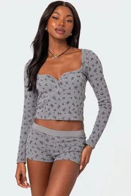 Top lavanda waffle texturizado de Edikted en Tops para argentina