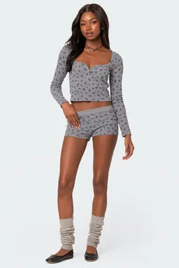 Top lavanda waffle texturizado de Edikted en Tops para argentina