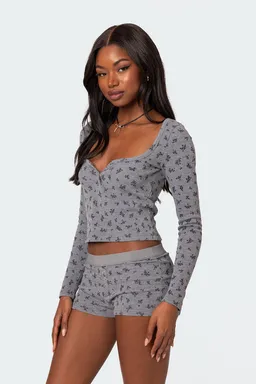 Top lavanda waffle texturizado de Edikted en Tops para argentina