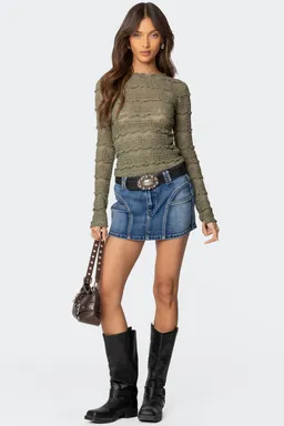 Minifalda denim lavado jive de Edikted en Faldas para argentina