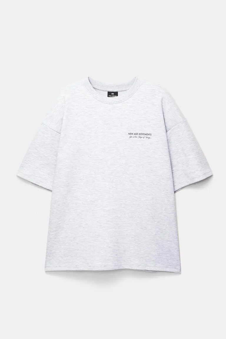 Buzo manga corta texto de Pull&Bear en Remeras y Polos para argentina
