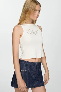 Minifalda denim con costuras de Mango en Faldas para argentina