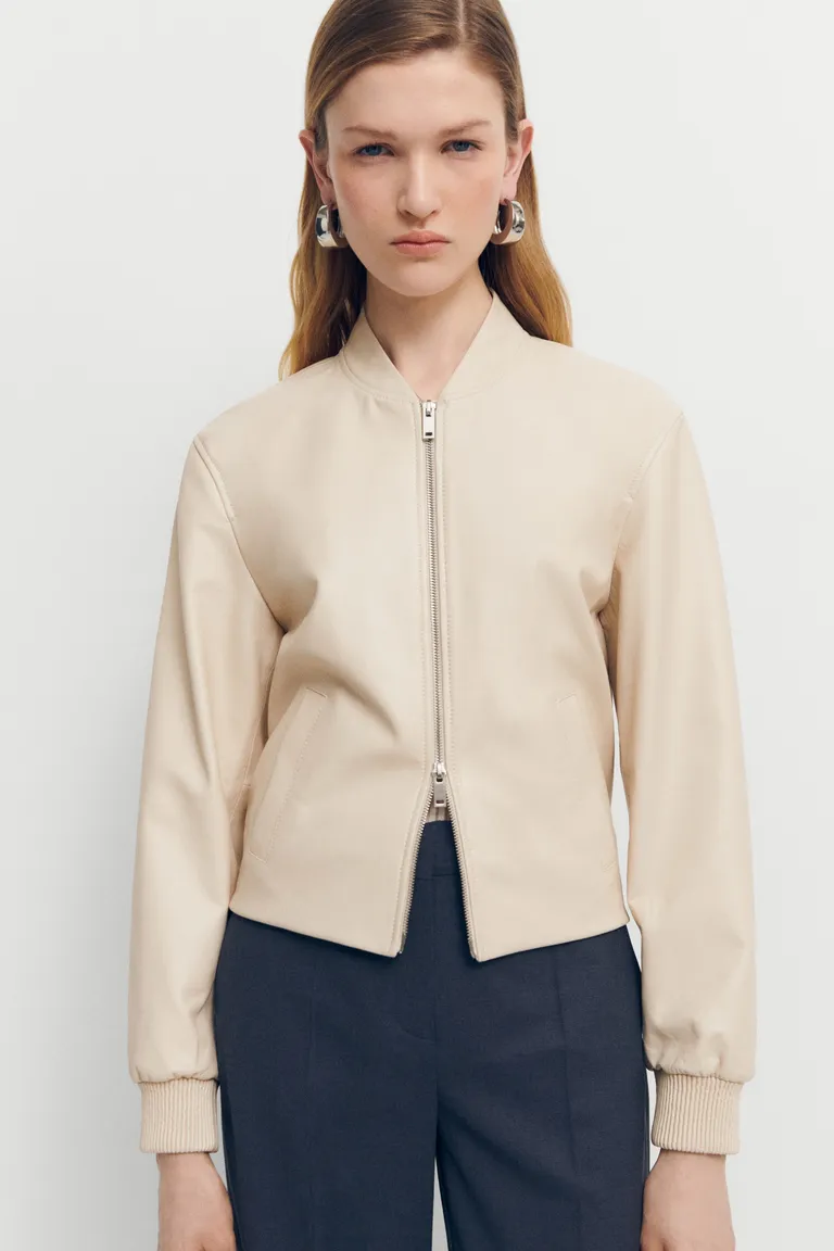 Bomber cuero ovino de Mango en Chaquetas para argentina