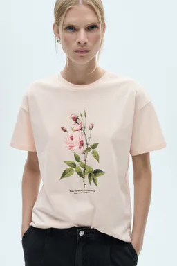 Remera algodón estampado floral de Mango en Remeras para argentina