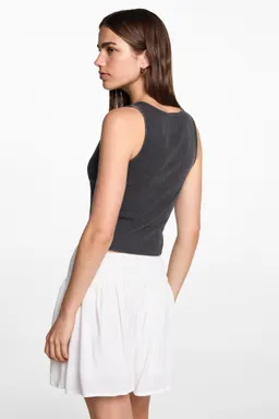 Top canalé algodón de Mango Teen en Tops para argentina