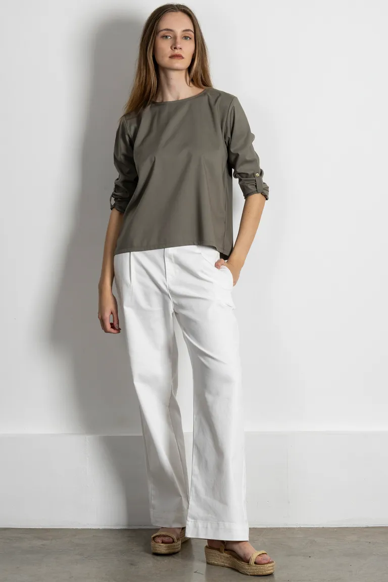 Blusa de manga larga con abertura y tabla en la espalda de Kill en Blusas para argentina