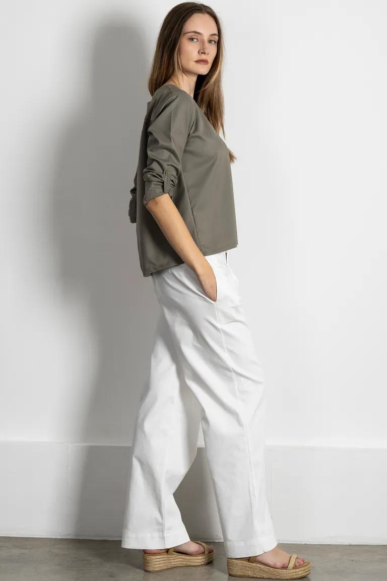 Blusa de manga larga con abertura y tabla en la espalda de Kill en Blusas para argentina