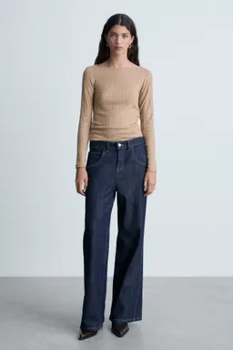 Remera pointelle manga larga de Mango en Buzos y Sweaters para argentina
