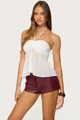 Halter babydoll chiffon transparente de Edikted en Tops para argentina
