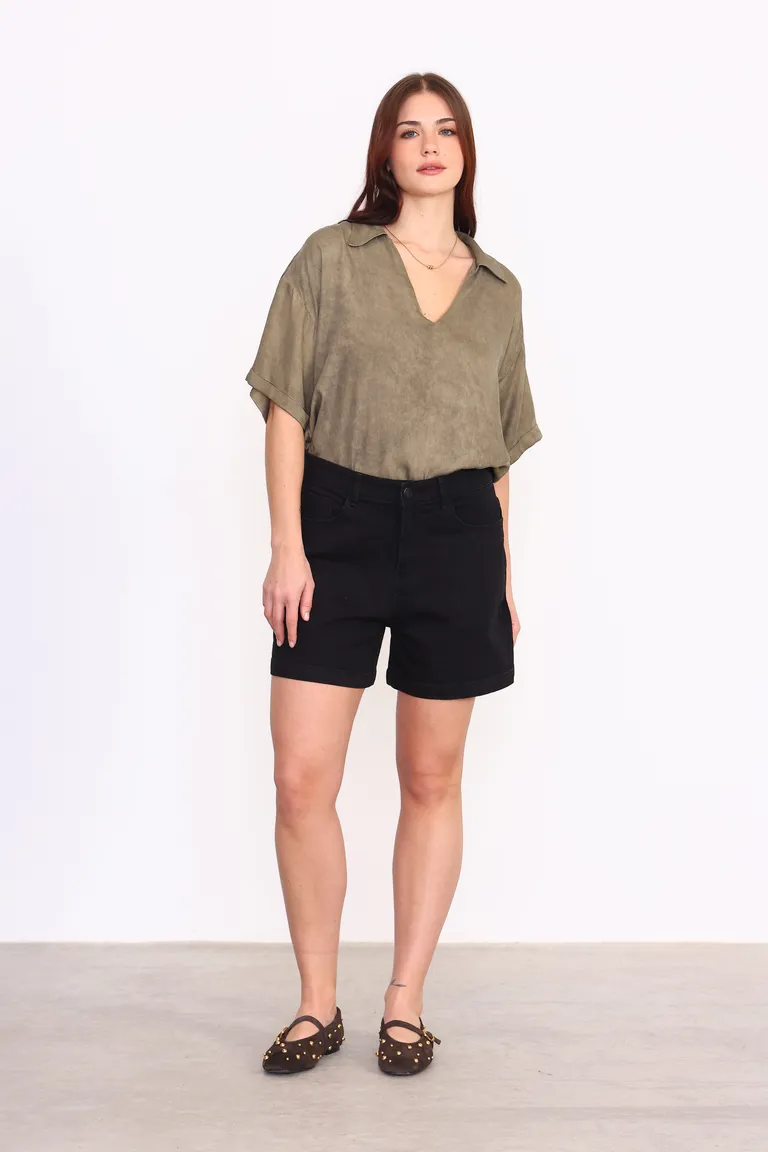 Pantalones cortos de gabardina de cinco bolsillos para mujer de Yagmour en Shorts para argentina