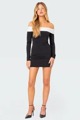Mini vestido yolanda con doblez de Edikted en Vestidos para argentina